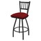 Holland Bar Stool Co 25" Swivel Counter Stool, Pewter Finish, Graph Ruby Seat X810 - alternate 1